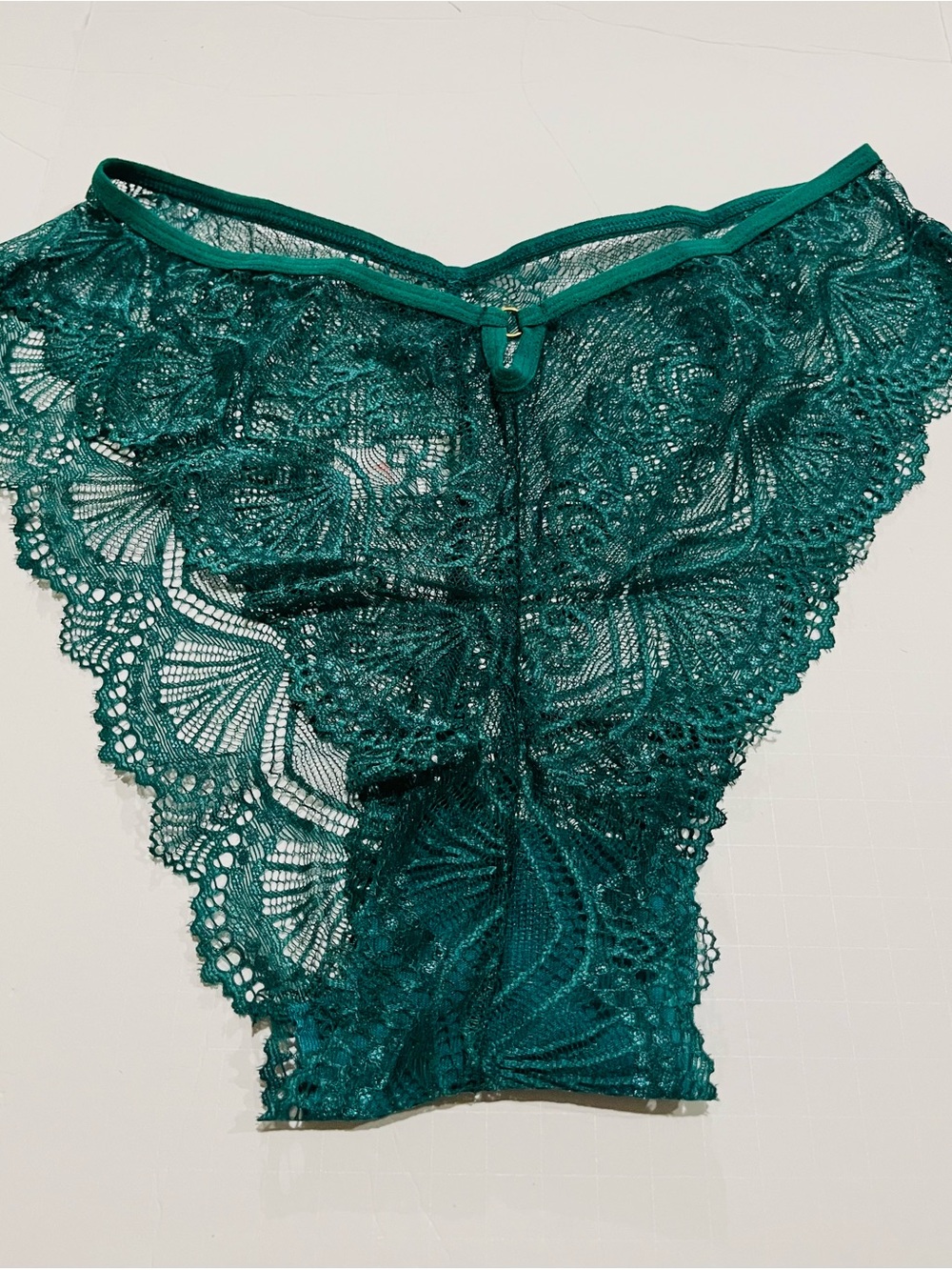 Knotty Knickers NWOT Women's Emerald Lace Panty - Unused- Brand New -  SIZE L